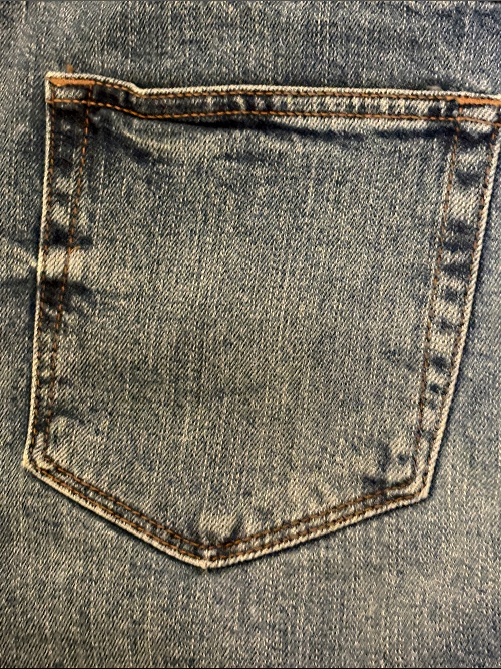 LOFT Medium Blue Denim Skirt with Frayed Hem - Picture 7 of 14